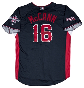 2010 Brian McCann Autographed National League All-Star Game Workout Day/Home Run Derby Jersey (MLB Authenticated)